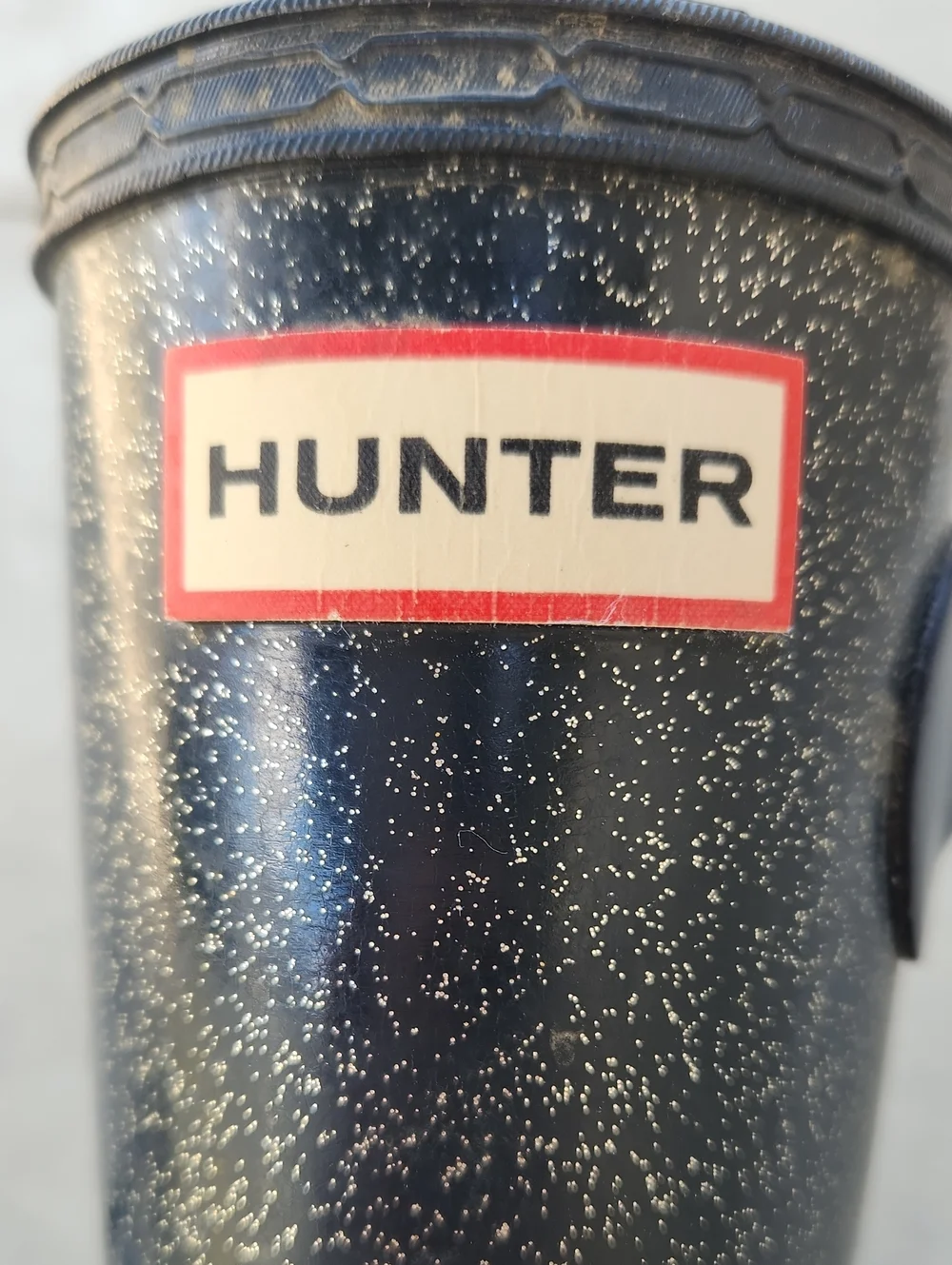 Hunter Rain Boots Navy Glittered Eu 37 G 6 B 5
